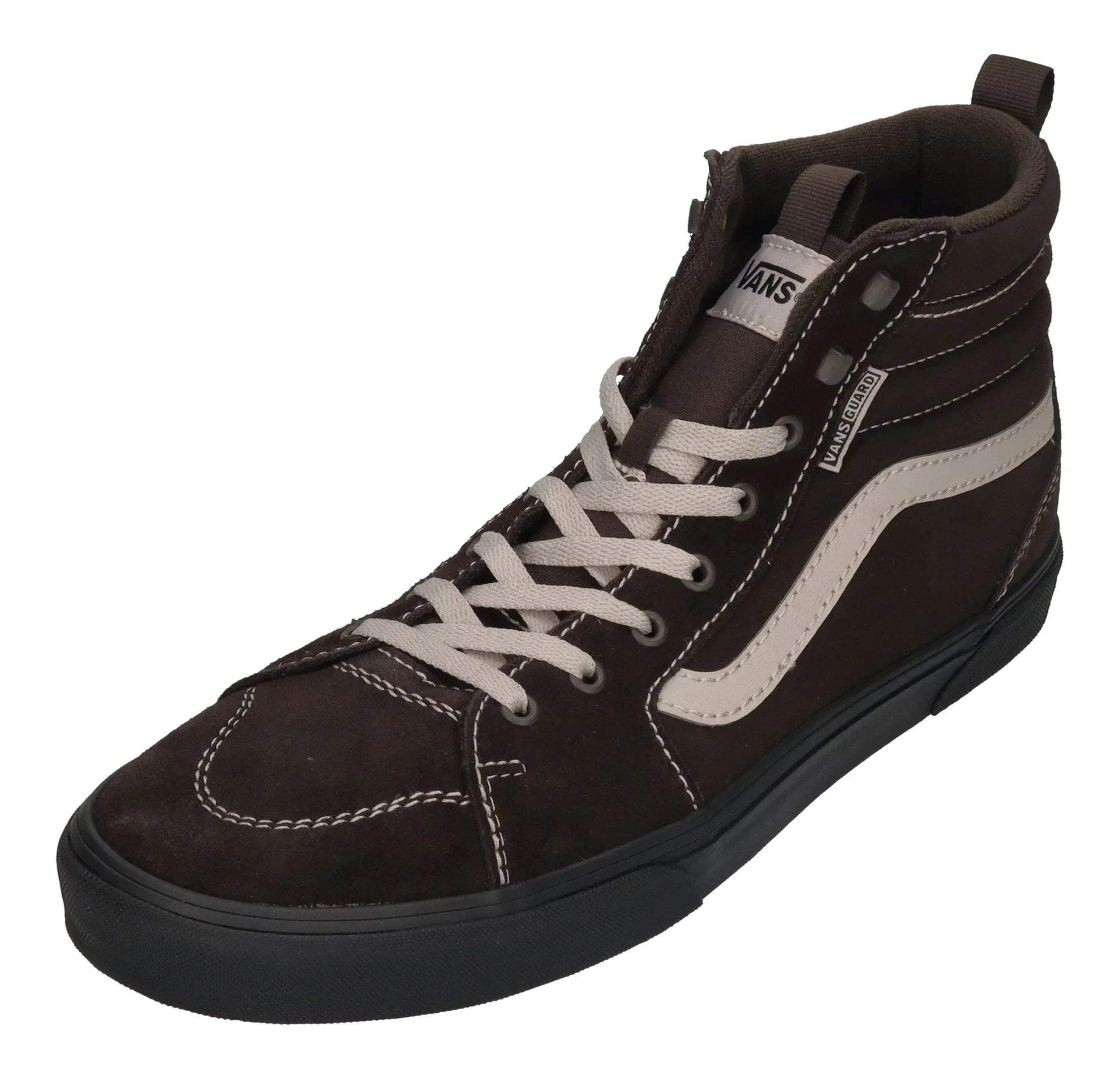 Vans Filmore Hi Vansguard Men’s Shoes Size 11.5 Pop Stitch Coffee/Black Skating Vans Filmore Hi High Skate Canvas Suede Black White Shoes  main image 4