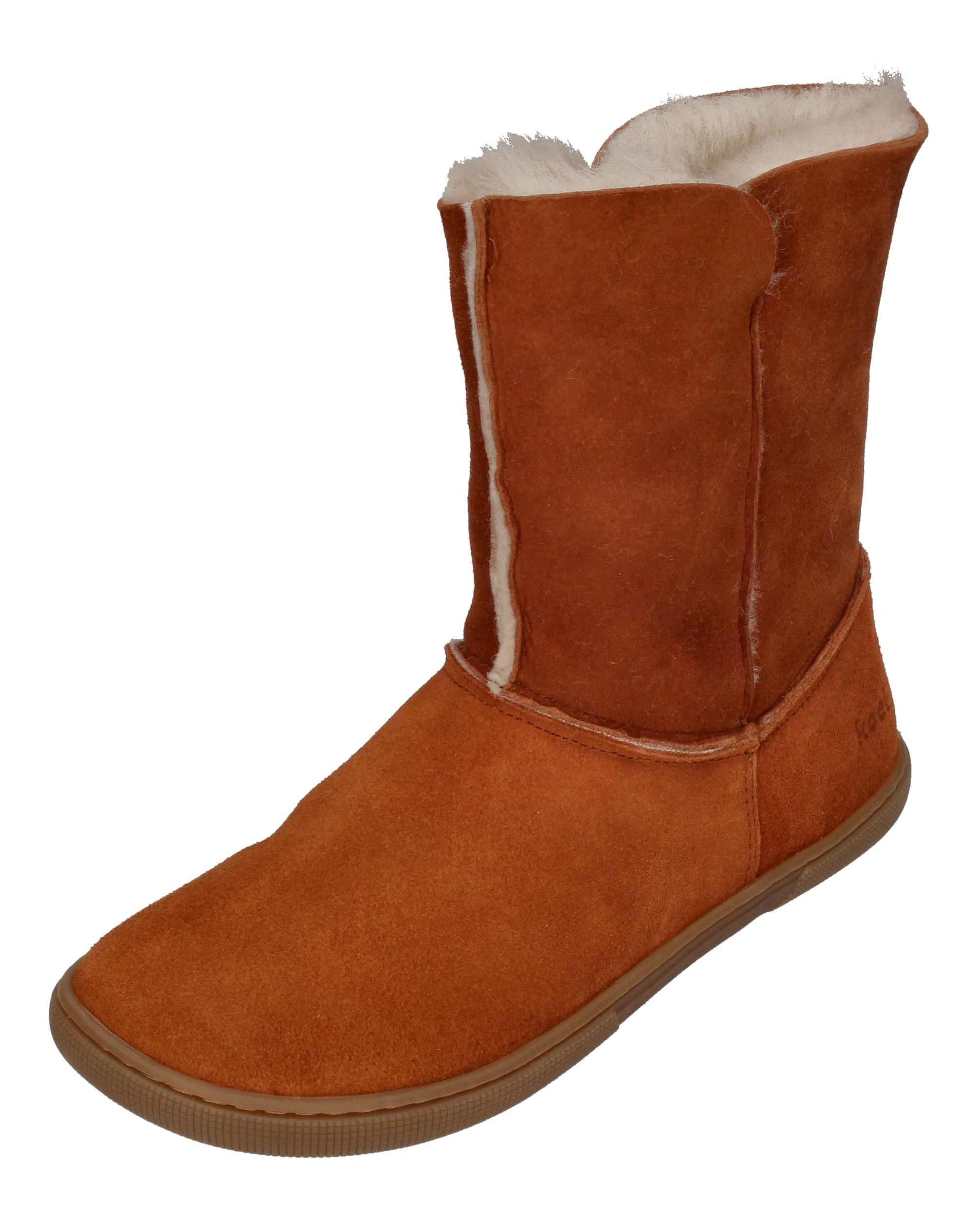 KOEL Damen - Lammwolle Barefoot Stiefel FINA - cognac-0