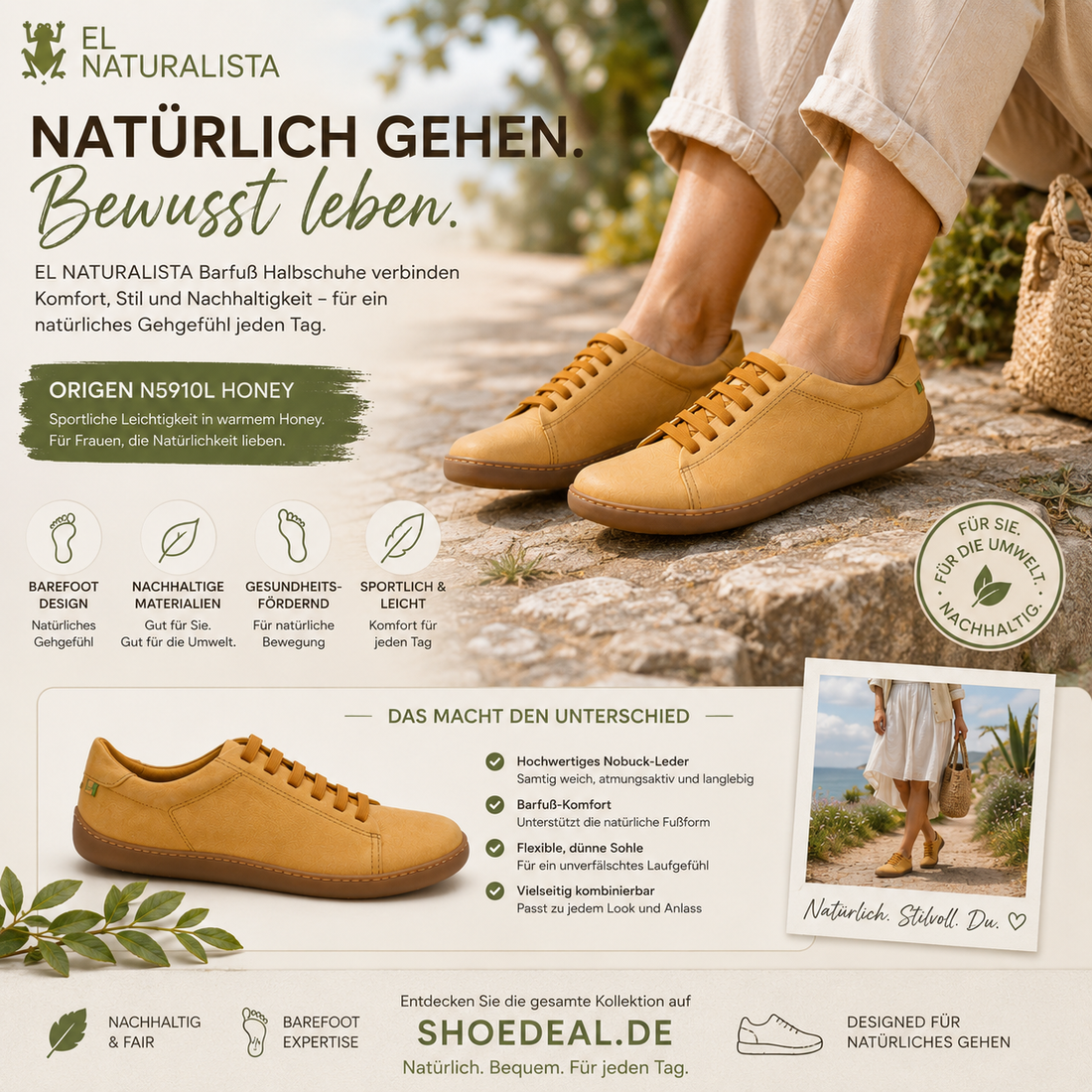 Entdecken Sie die Vorzüge von EL NATURALISTA Barfuß Halbschuhen für ein besseres Gehvergnügen