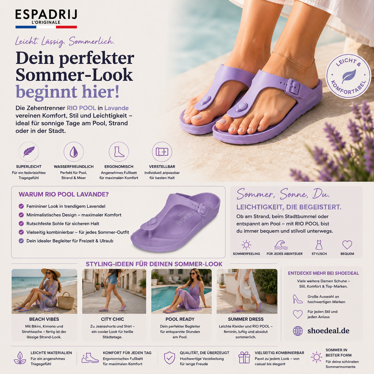 Dein perfekter Sommer-Look. Espadrij RIO Pool. | shoedeal.de