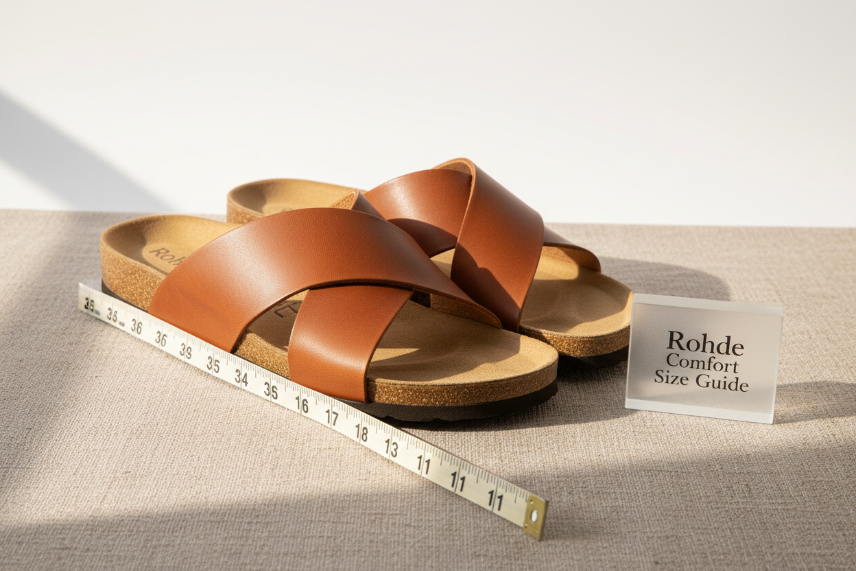 Rohde Größen-Guide – Schuhe mit Maßband zur Bestimmung der perfekten Schuhgröße