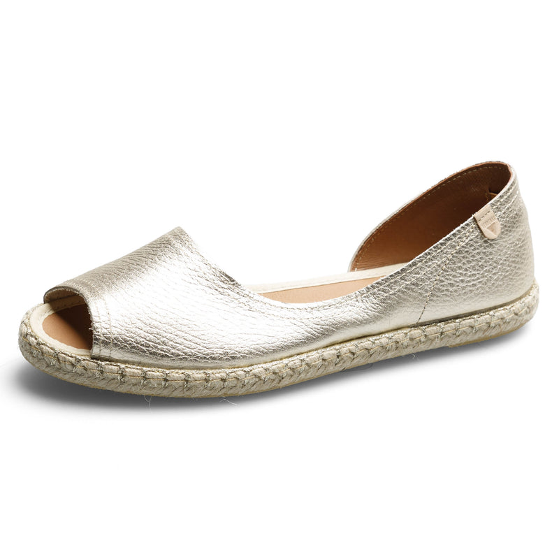 VERBENAS Damen Espadrilles CRUZ nucleo metal gal oro | Bester Preis, bester Style – shoedeal