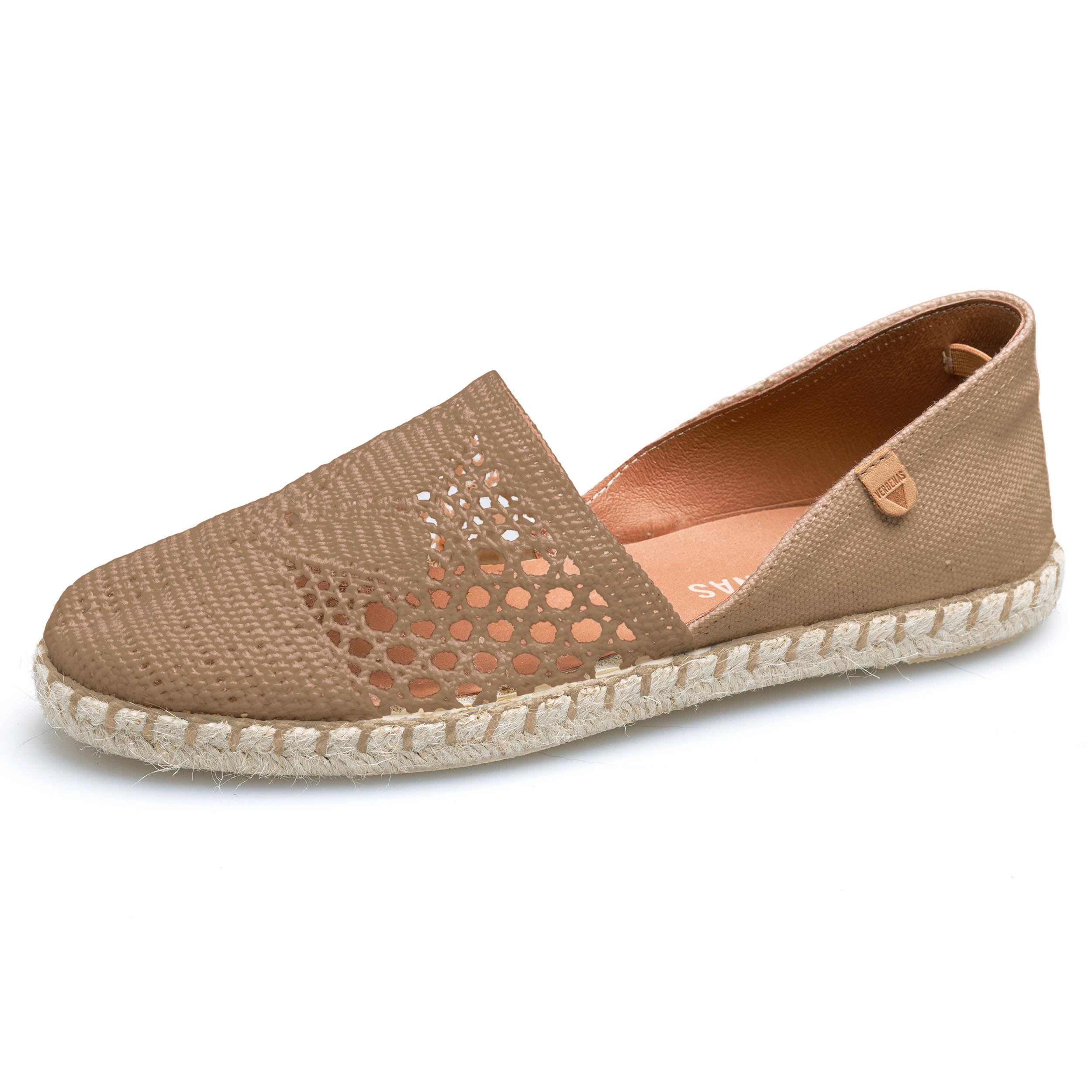 VERBENAS Damen Espadrilles CARMEN CROCHET LINO PARIS piedra | Bester Preis, bester Style – shoedeal
