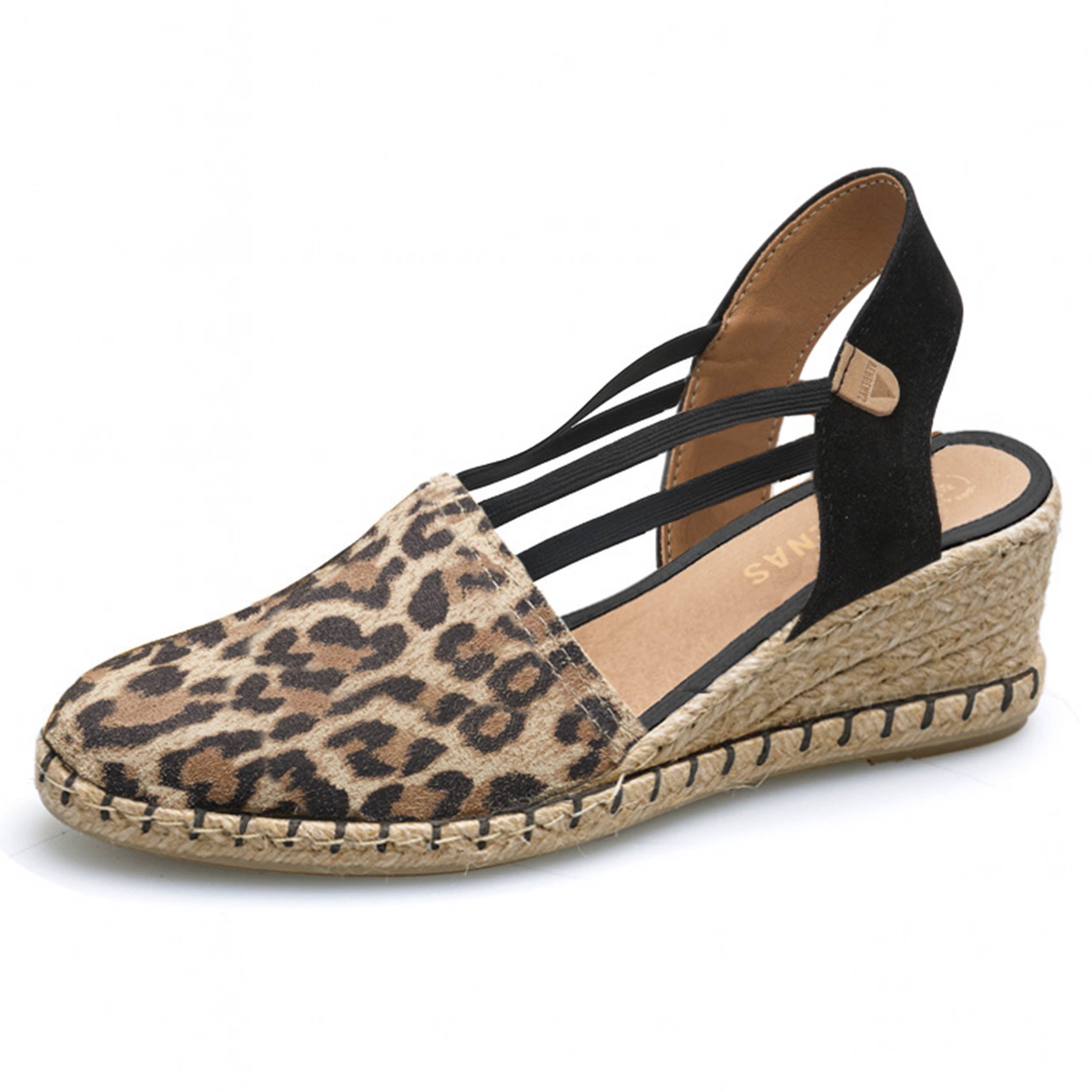 VERBENAS Damen Sandalette MAIKA leo serraje camel negro | Bester Preis, bester Style – shoedeal