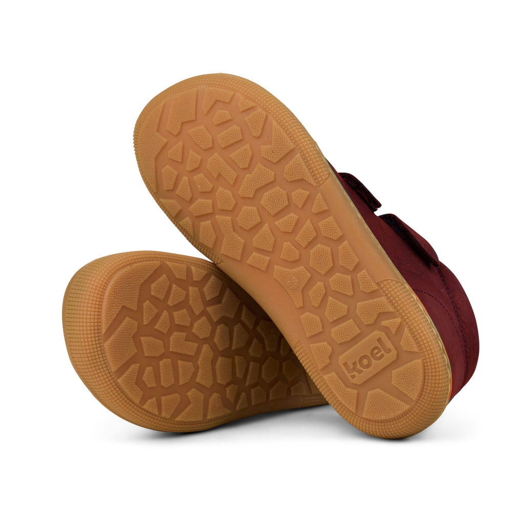KOEL Barefoot Kinder Übergangsschuhe Sneakers DON HYDRO FELT LINING bordo