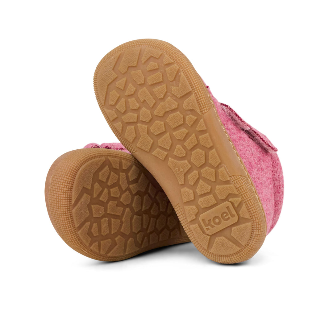 KOEL Barefoot Kinder Booties DON MERINO - pink