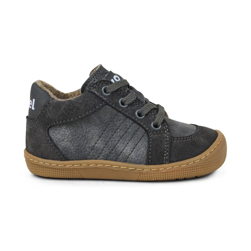 KOEL Barefoot gefütterte Kinder Sneakers DION WOOL dark grey
