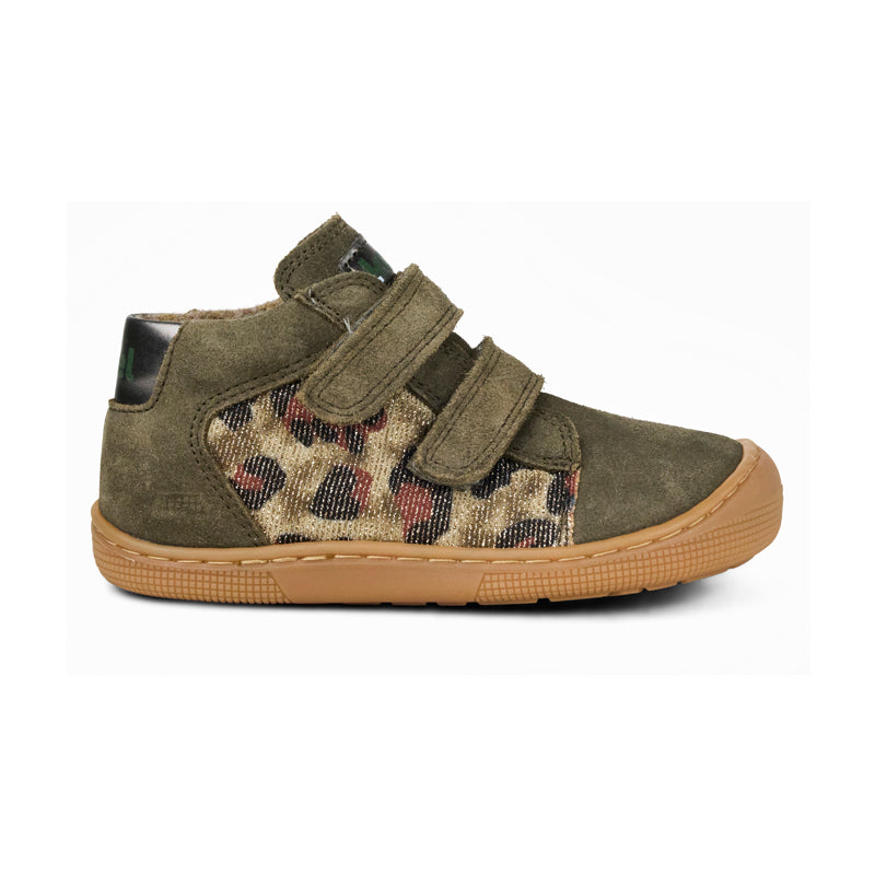 KOEL Barefoot gefütterte Kinder Sneakers DYLA FANTASY kaki