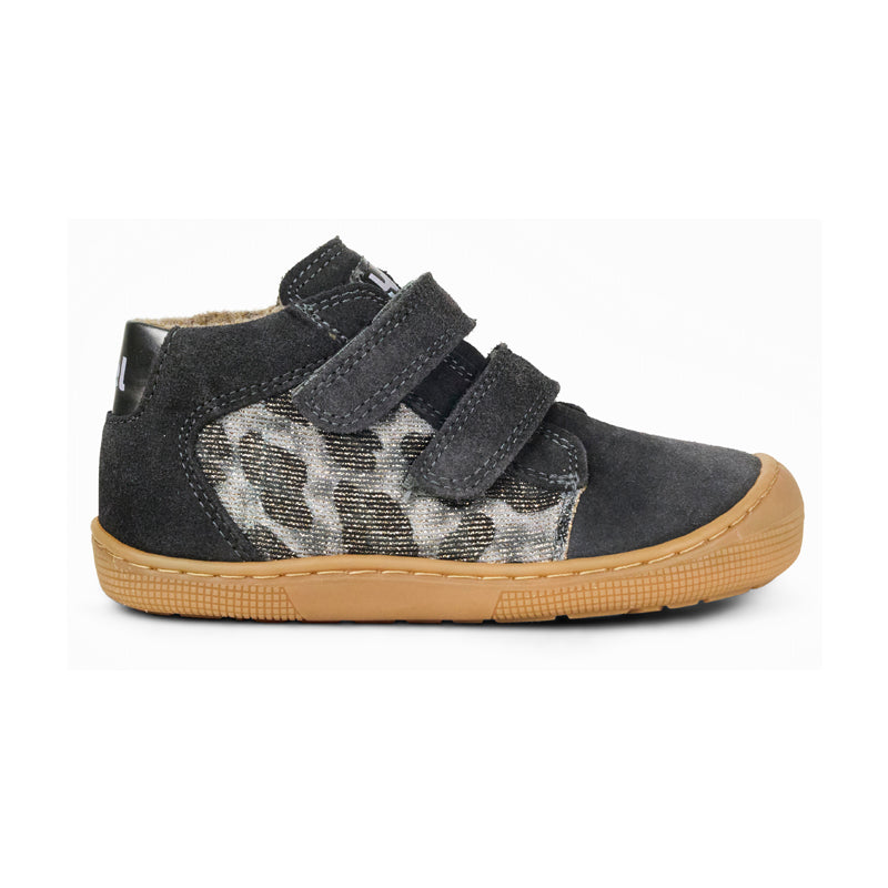 KOEL Barefoot gefütterte Kinder Sneakers DYLA FANTASY dark grey