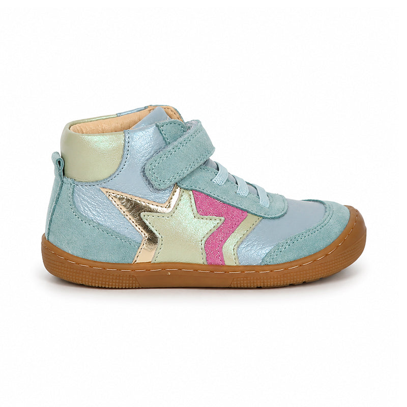 KOEL Barefoot Kinder Sneakers DARO LEATHER aqua