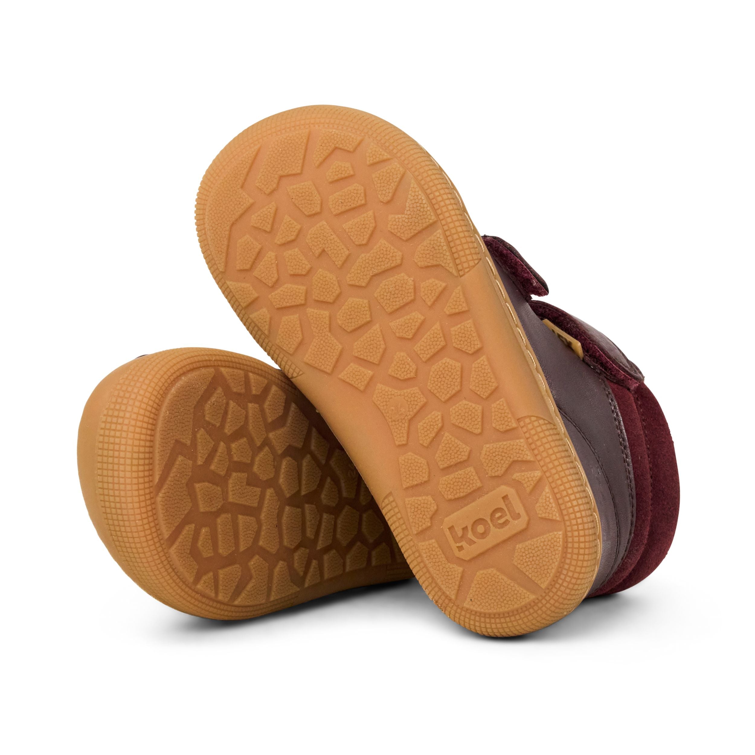 KOEL Barefoot Kinderstiefel - DEMIL WOOL 07T053 - bordo