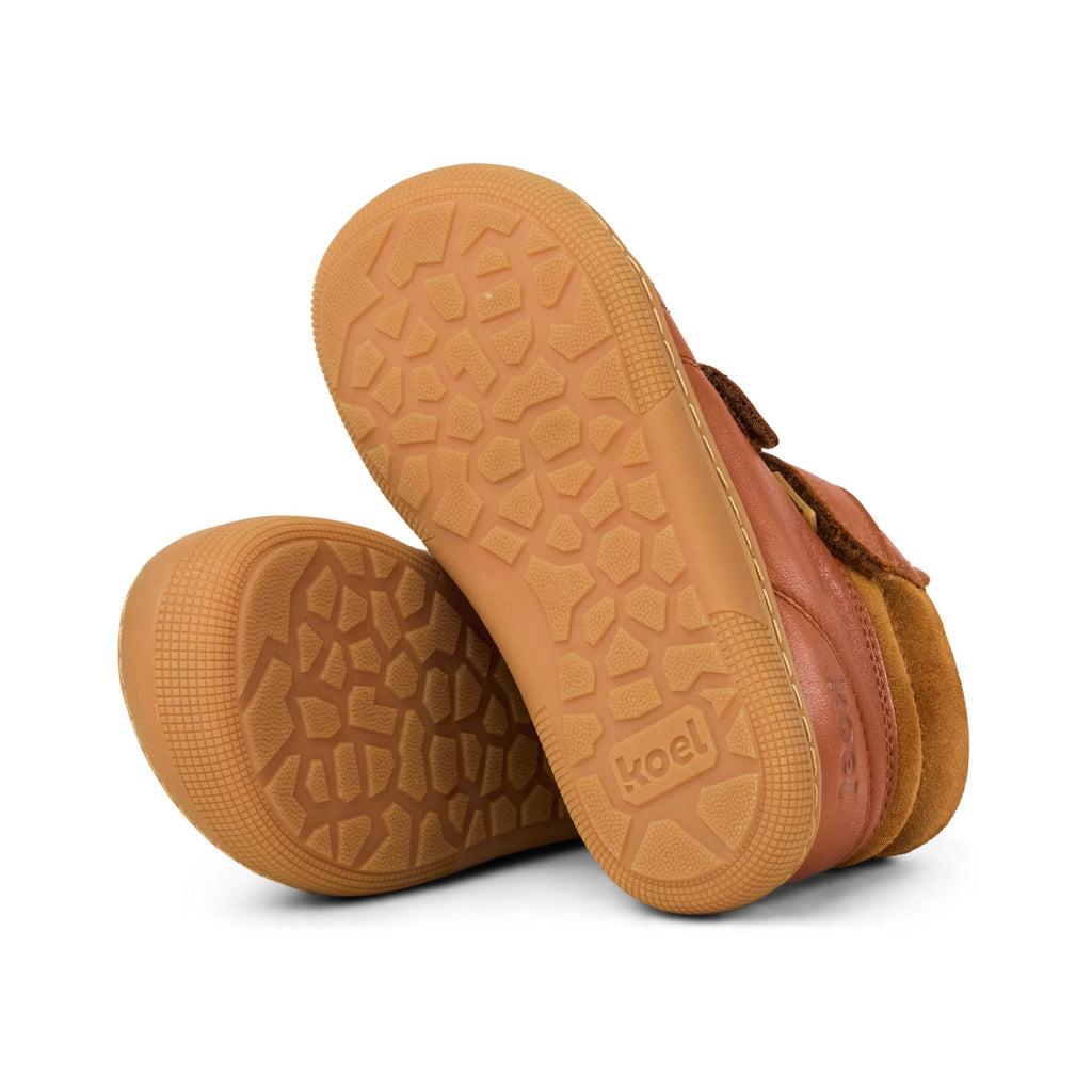 KOEL Barefoot Kinderstiefel - DEMIL WOOL 07T053 - cognac