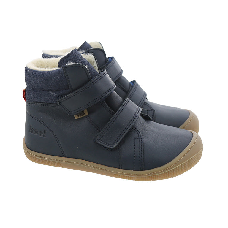 KOEL Barefoot Kinderstiefel - DEMIL WOOL - blue