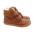KOEL Barefoot Kinderstiefel - DEMIL WOOL 07T053 - cognac