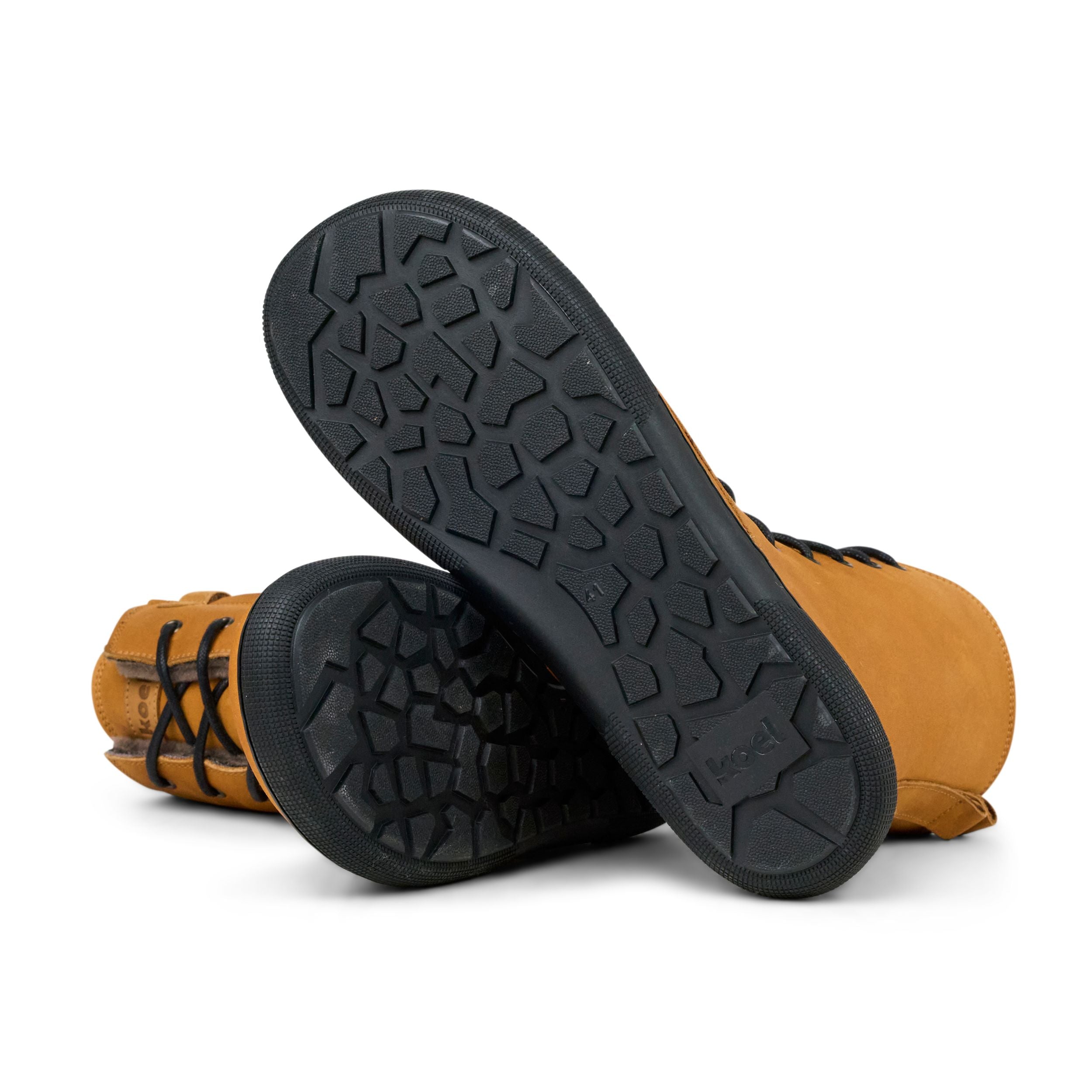 KOEL Damen Barefoot Winter Booties mit Lammwolle FARO miel