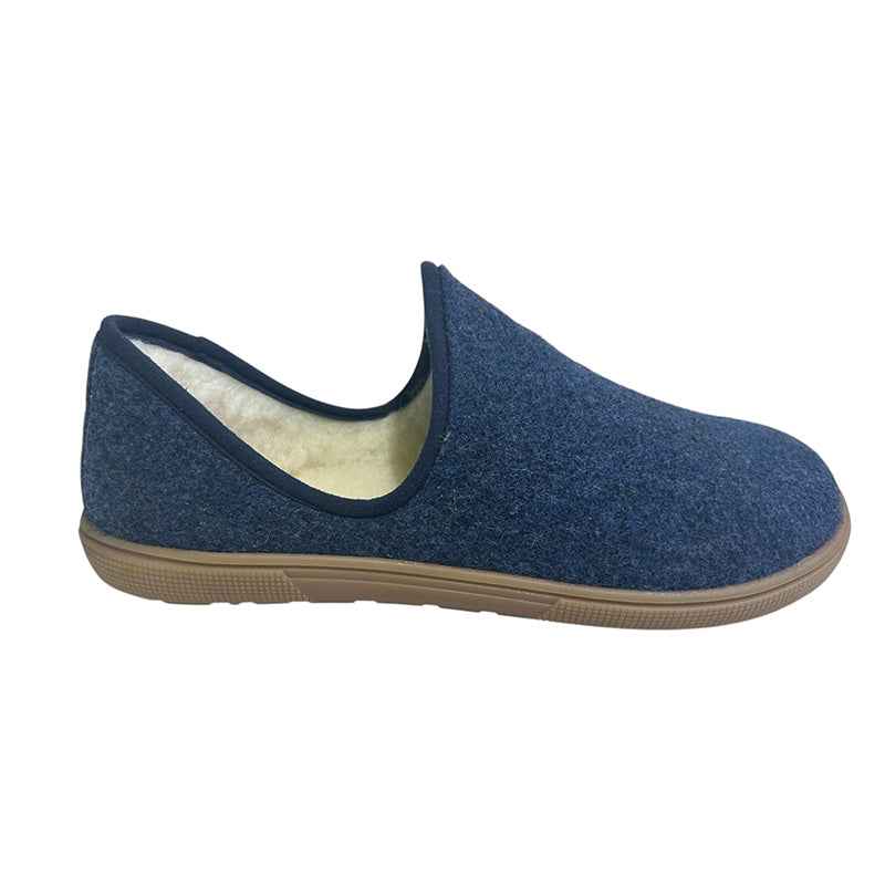 KOEL Damen Barfußschuhe Hausschuhe MERINO - blue