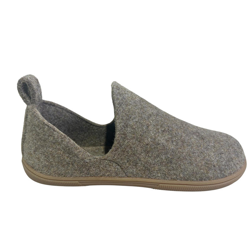 KOEL Damen Barfußschuhe Hausschuhe MERINO - taupe