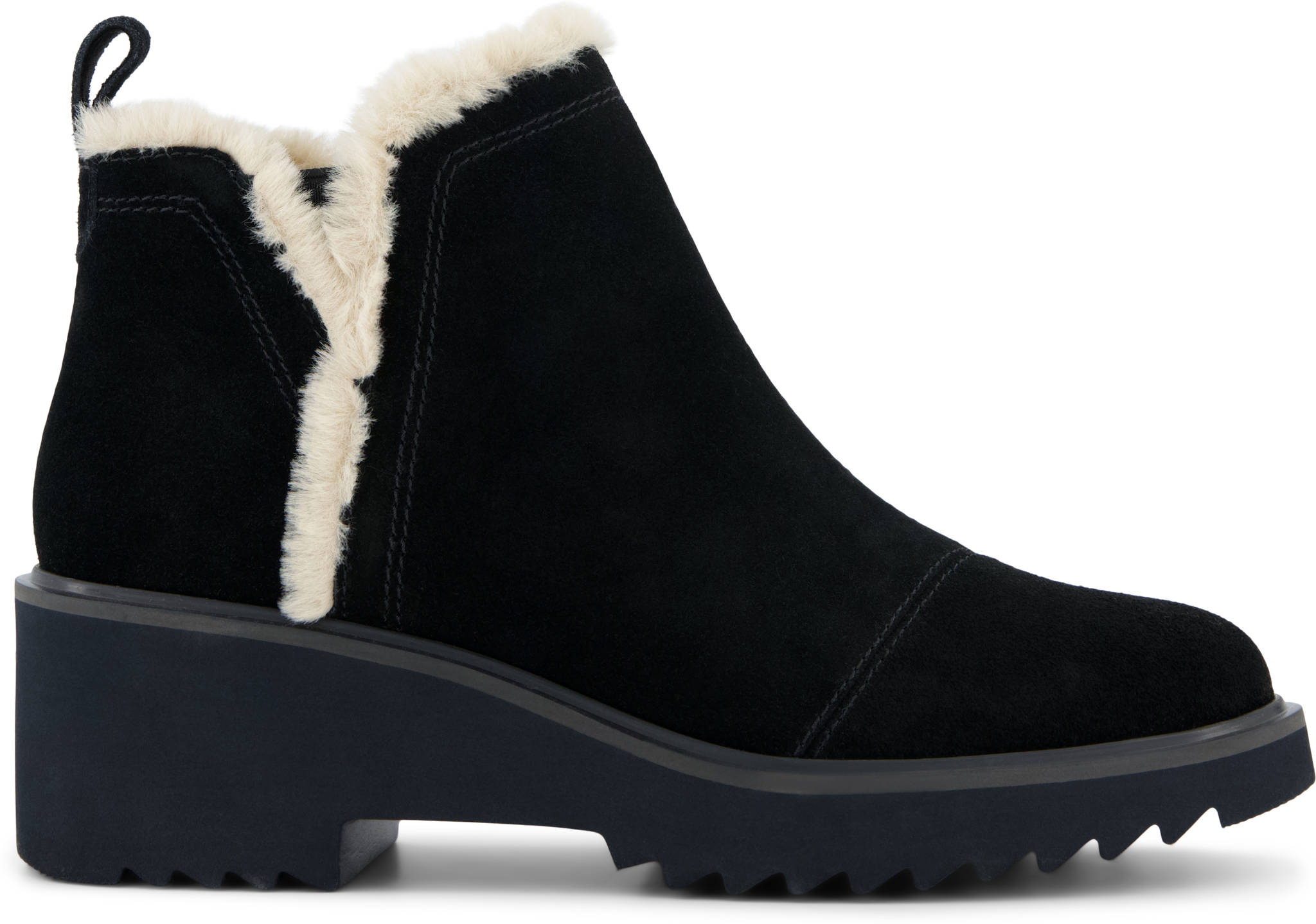 TOMS Damenschuhe Stiefeletten MAUDE FAUX 10022556 black suede