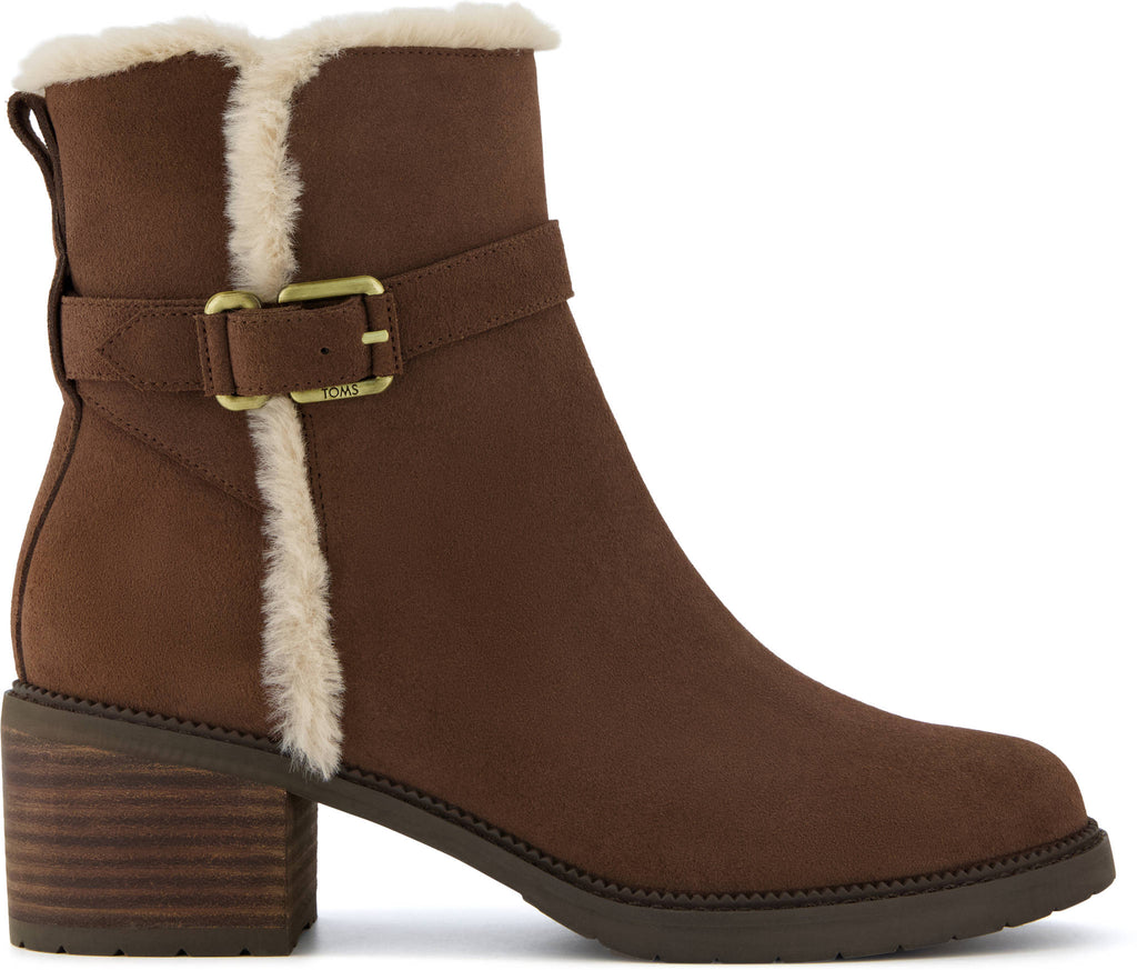 TOMS Damen Stiefeletten HAILEY BUCKLE FAUX 10022565 oak brown suede