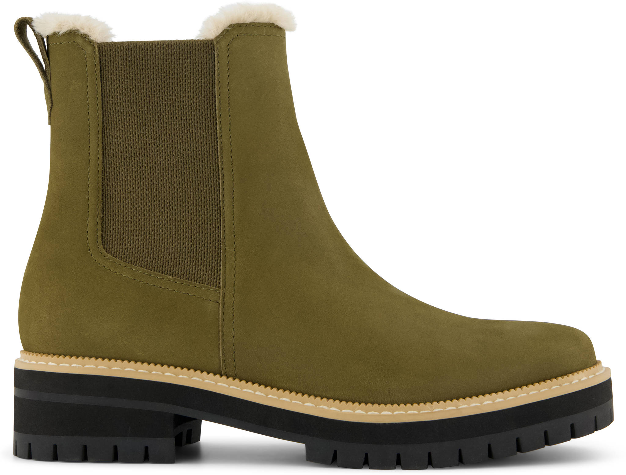 TOMS Damenschuhe Chelseaboots BENNET FAUX WR 10022757 military olive
