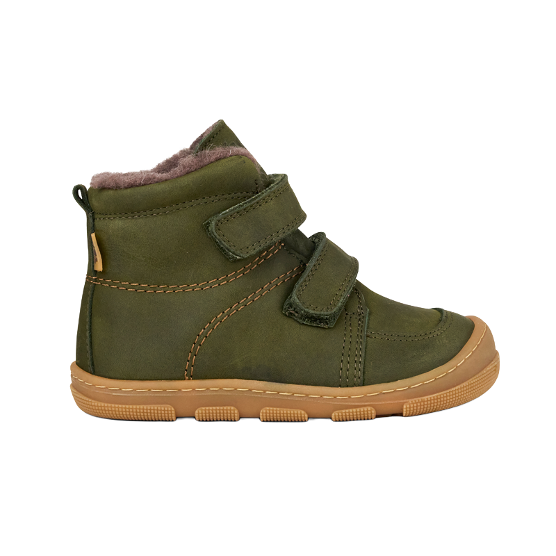 KOEL Barefoot Kinder Booties KASI WOOL extra weit - khaki