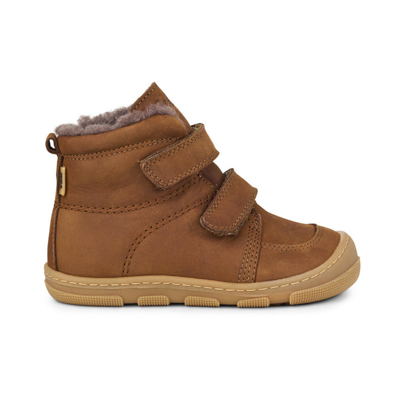 KOEL Barefoot Kinder Booties KASI WOOL extra weit - brown