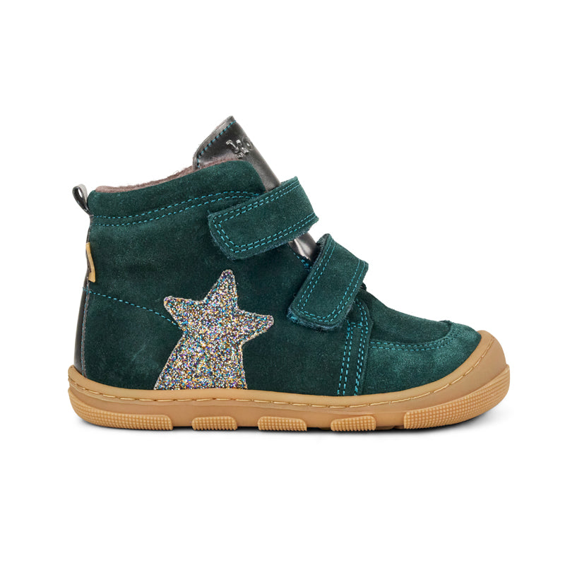 KOEL Barefoot Kinder Booties KIVO WOOL TEX extra weit turquoise