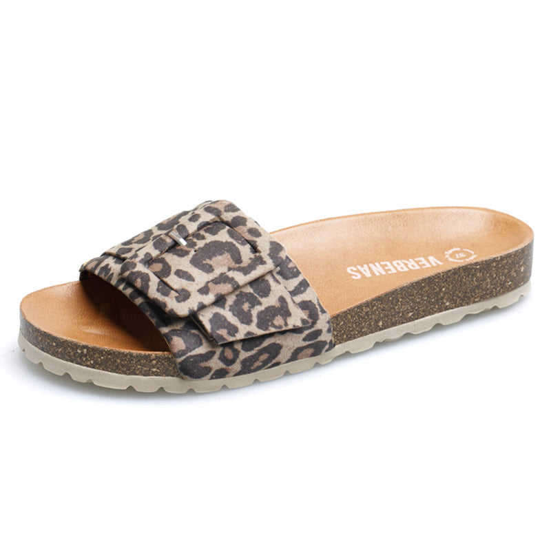 VERBENAS Damen Pantoletten REIKO micro leo nat camel | Bester Preis, bester Style – shoedeal