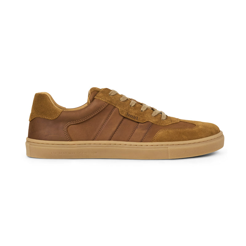 KOEL Barefoot Herren Sneakers HELIO SUEDE cognac