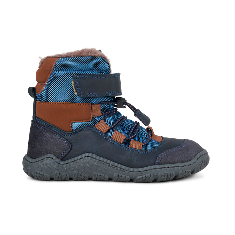 KOEL Barefoot Kinder gefütterte Boots RAVO WOOL TEX blue