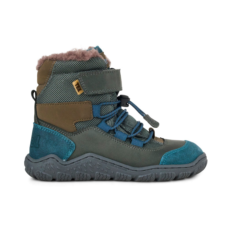 KOEL Barefoot Kinder gefütterte Boots RAVO WOOL TEX turquoise