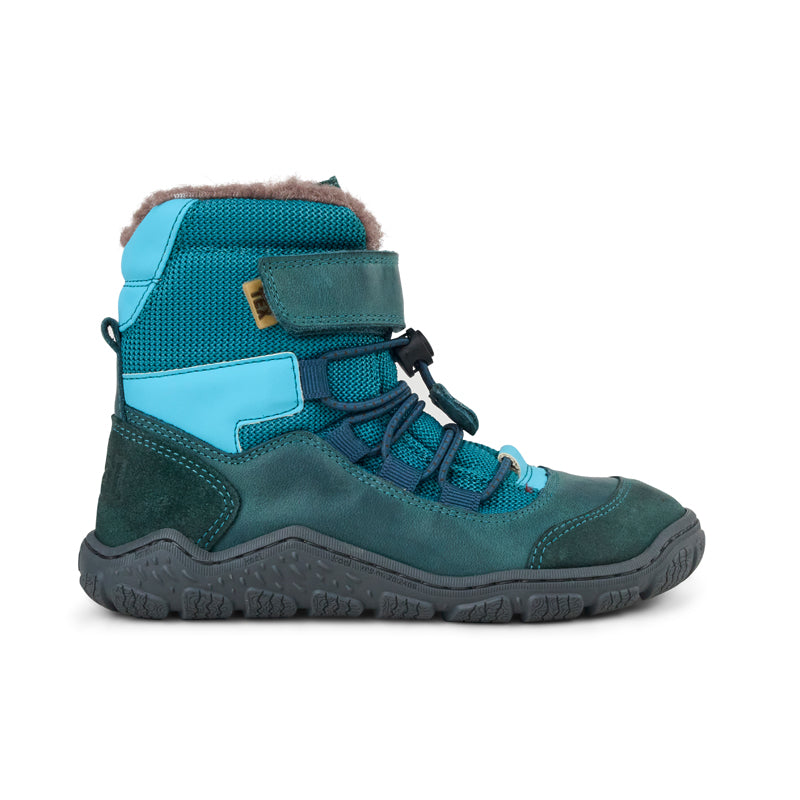 KOEL Barefoot Kinder gefütterte Boots RAVO WOOL TEX petrol