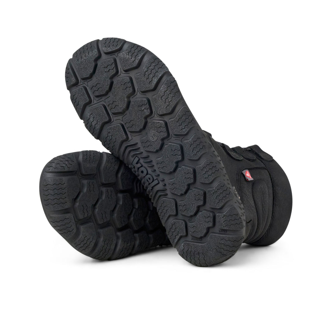 KOEL Damen Barefoot Outdoor Booties RISEA MERINO - black