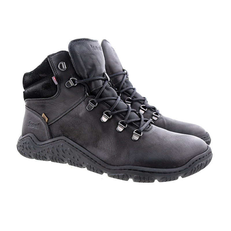 KOEL Herrenschuhe Barefoot Trekking Boots - RIKO MERINO - black