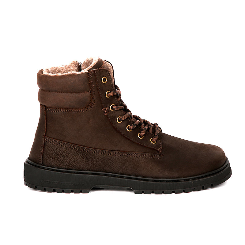 KOEL Damen gefütterte Barefoot Schnürboots GRAVON FELT brown