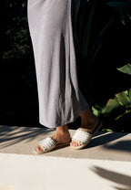 ESPADRIJ L'ORIGINALE Damen Pantoletten PLAGE CHROCHET nature