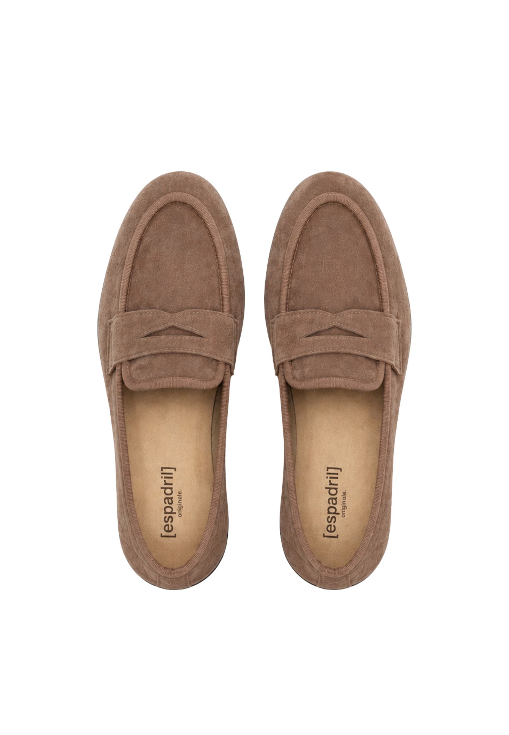 ESPADRIJ L'ORIGINALE Damen Slipper LOAFER CLASSIC VELOUR tabacco