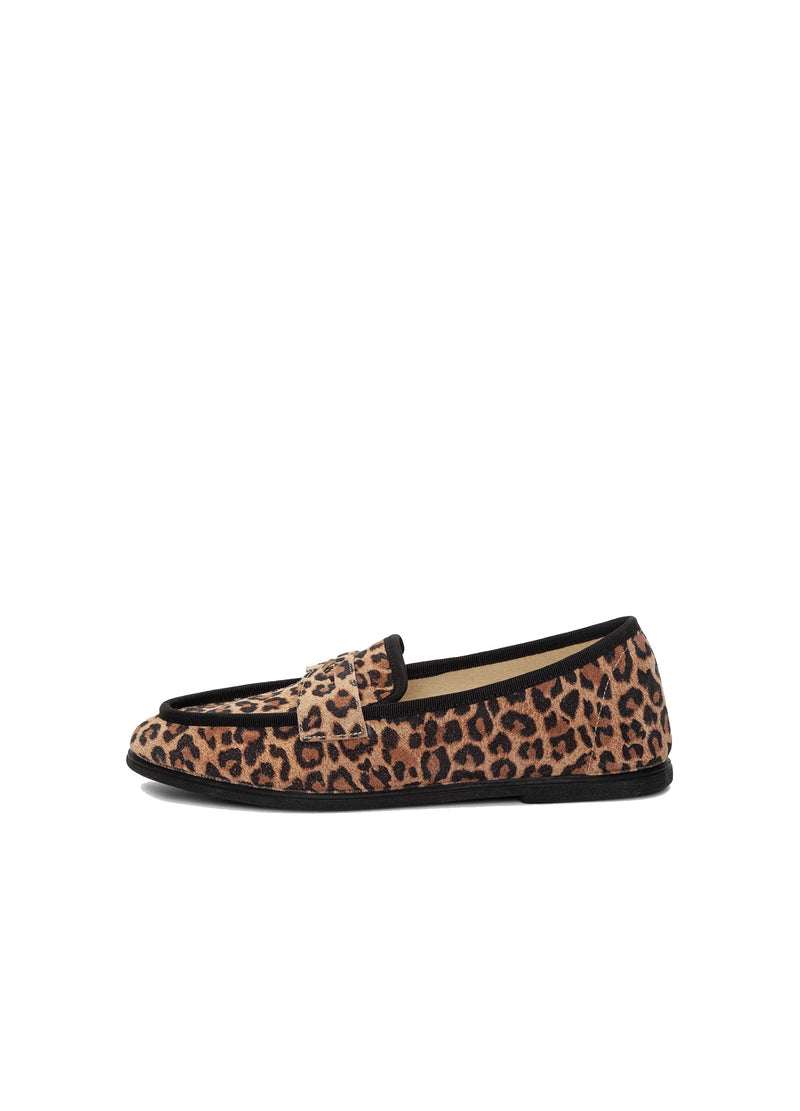 ESPADRIJ L'ORIGINALE Damen Slipper LOAFER CLASSIC VELOUR LEO leopard