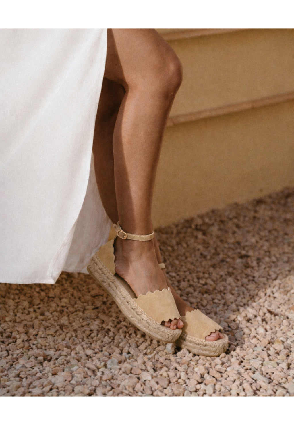 ESPADRIJ L'ORIGINALE Damen Plateausandalette LYON tan clair