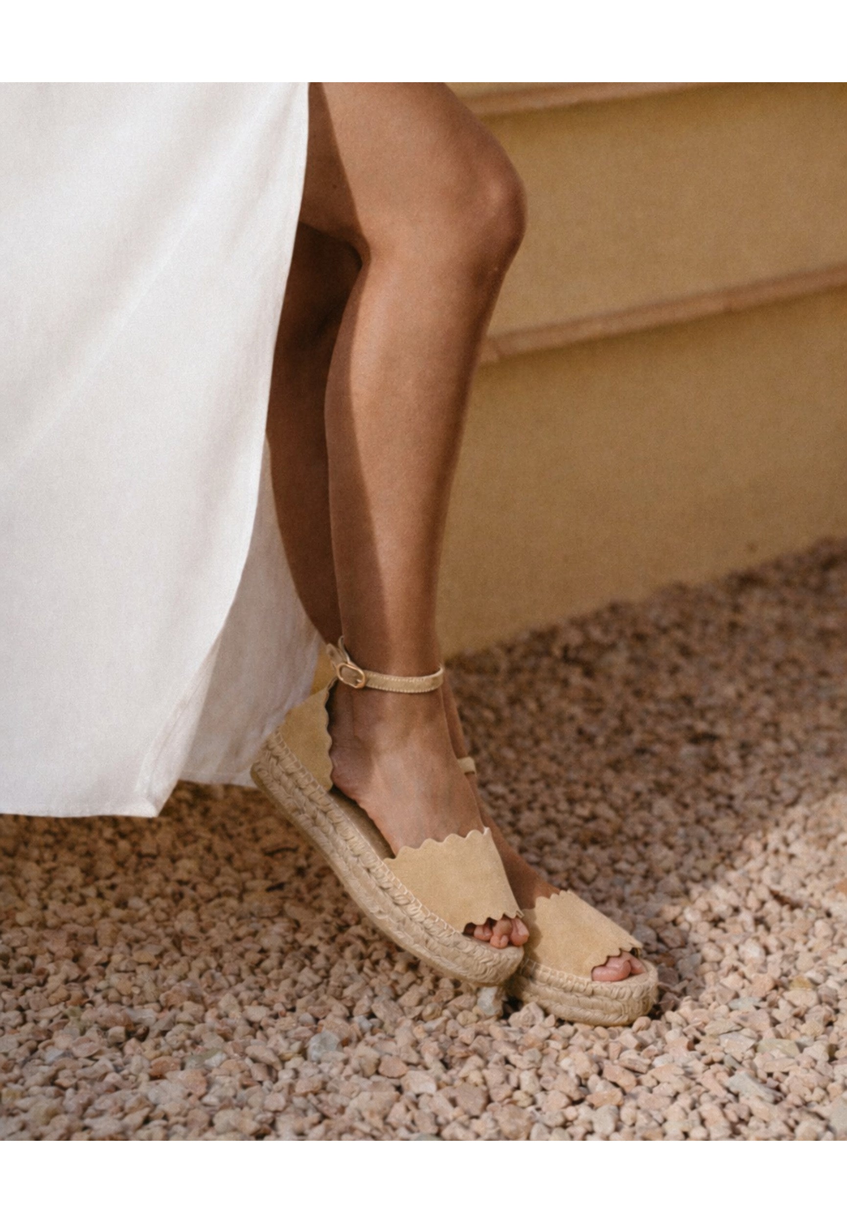 ESPADRIJ L'ORIGINALE Damen Plateausandalette LYON tan clair