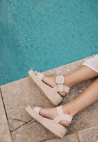 ESPADRIJ L'ORIGINALE Damen Sandalette BETTY MONO HIGH beige