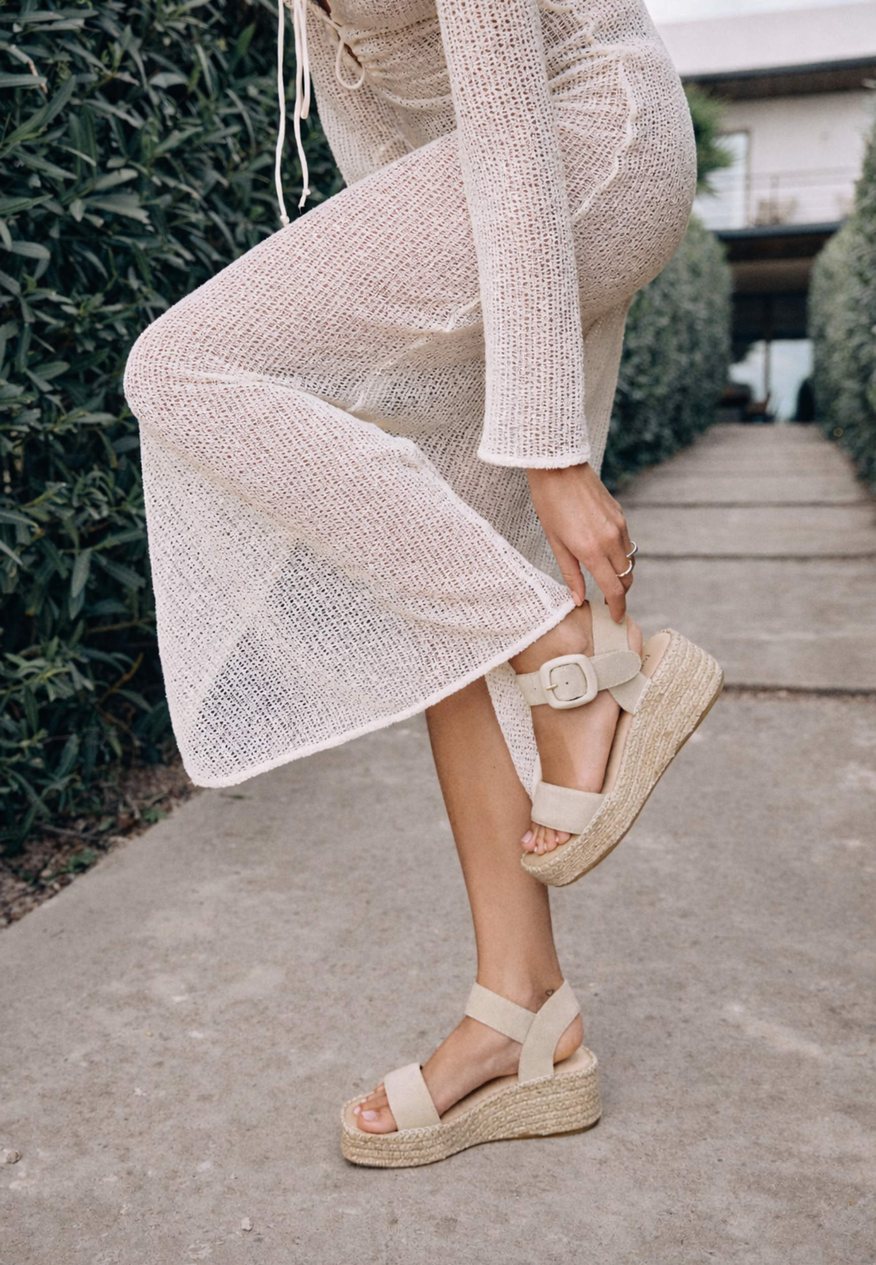 ESPADRIJ L'ORIGINALE Damen Sandalette BETTY MONO HIGH beige
