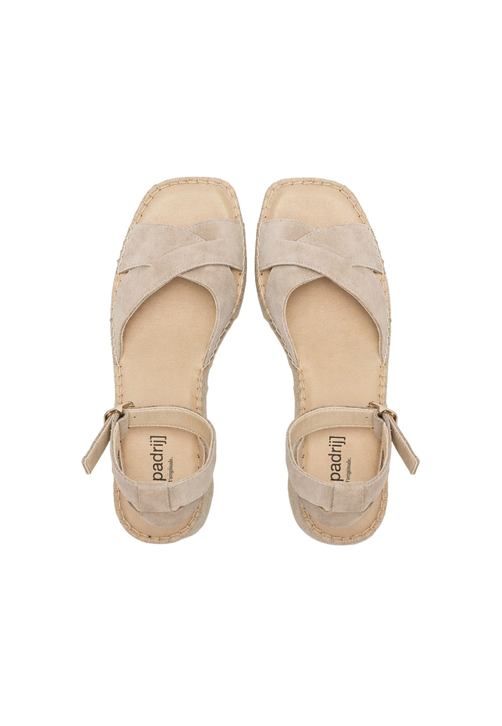 ESPADRIJ L'ORIGINALE Damen Sandalette CROIX VELOUR HIGH beige