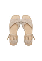 ESPADRIJ L'ORIGINALE Damen Sandalette CROIX VELOUR HIGH beige