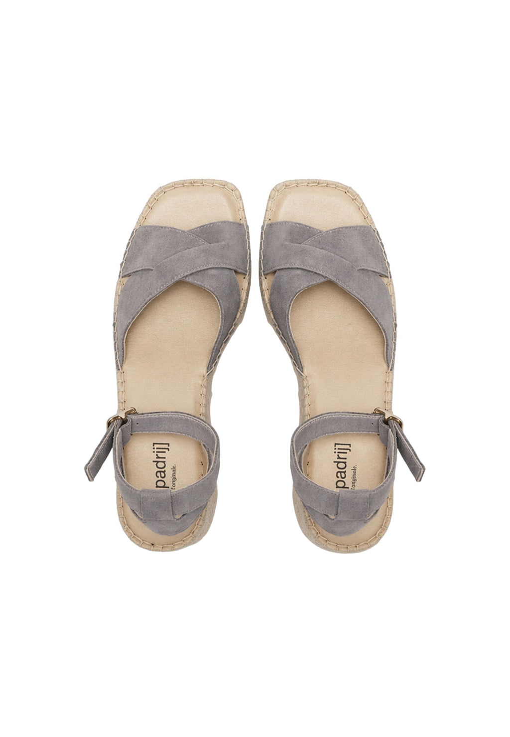 ESPADRIJ L'ORIGINALE Damen Sandalette CROIX VELOUR HIGH stone