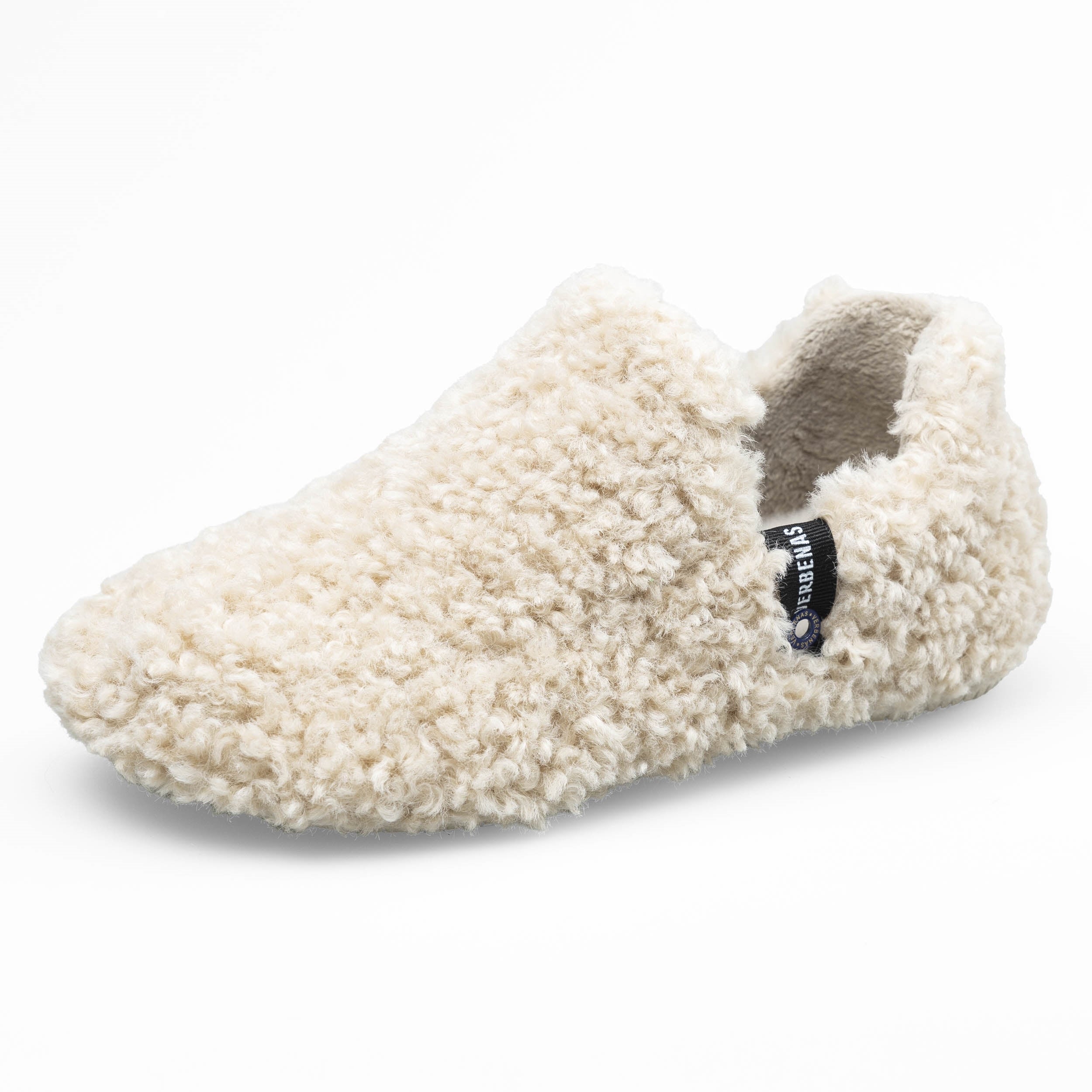 VERBENAS Damen Hausschuhe - YUK CURLY - beige