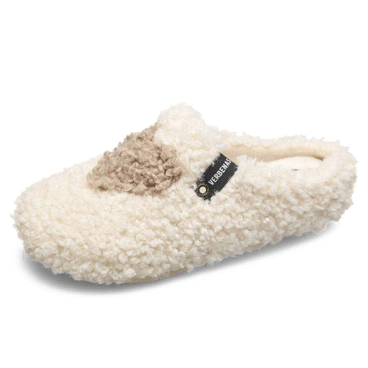 VERBENAS Damen Hausschuhe YORK CURLY VALENTINE crudo camel