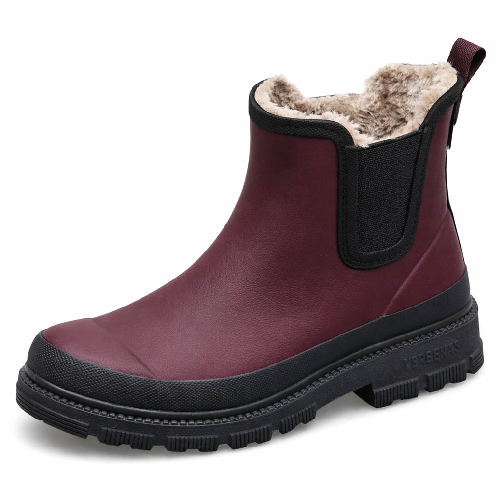 VERBENAS Damen Gummistiefel LUA FUR SMOOTH bordo black