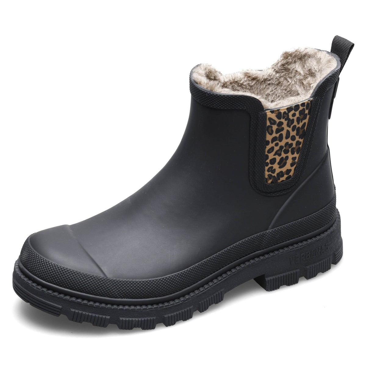 VERBENAS Damen Gummistiefel LUA FUR SMOOTH COMBI ANIMAL black sand leo