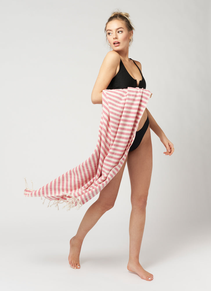 ESPADRIJ L'ORIGINALE - Strandtuch Stripes 950S - ecru pink